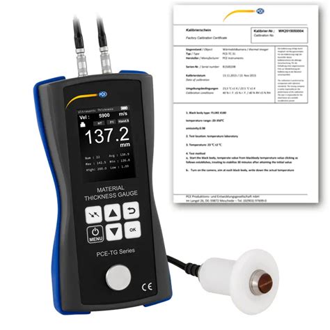 Wall Thickness Gauge Pce Tg Ht Ica Incl Iso Calibration