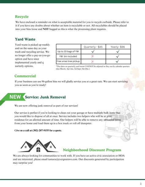 Evergreen Fall Newsletter Evergreen Waste Services