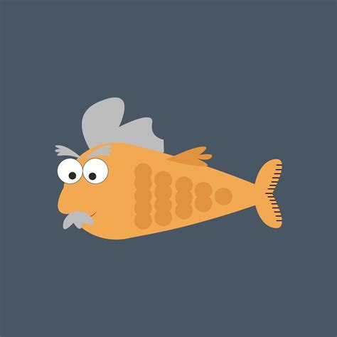 Yellow fish, illustration, vector on white background. 13518285 Vector ...