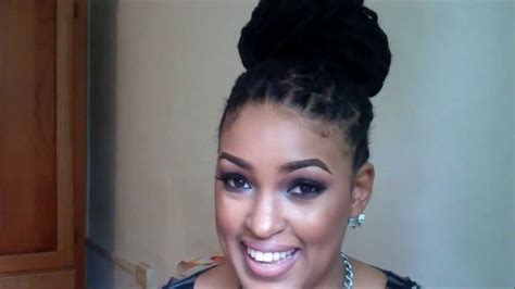 Hair Tutorial Pin Less Loc Bun Youtube