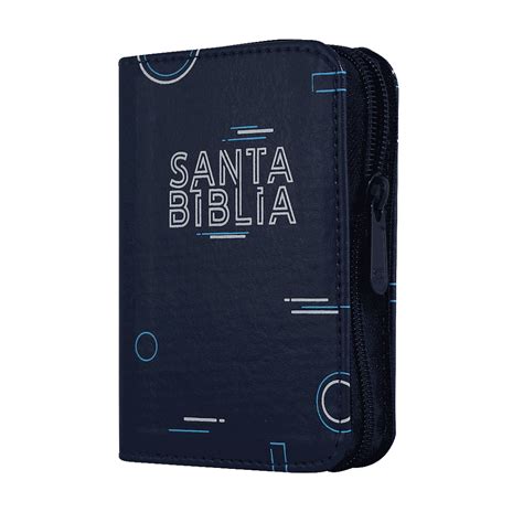 Biblia Mini Bolsillo RVR 1960 Azul RVR015Z PJR Pez Con Anteojos