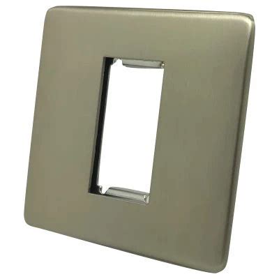 Screwless Supreme Satin Nickel Modular Plate Sockets Switches