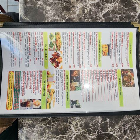 Menu At Nh H Ng Vietnam Restaurant Chicago