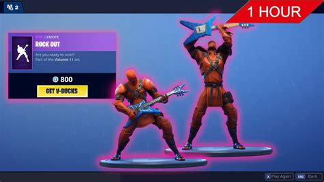 Fortnite Rock Out 1 Hour Dance Youtube