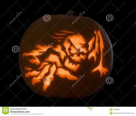 A Spooky Carved Pumpkin Stock Image Image Of Frighten 14953681