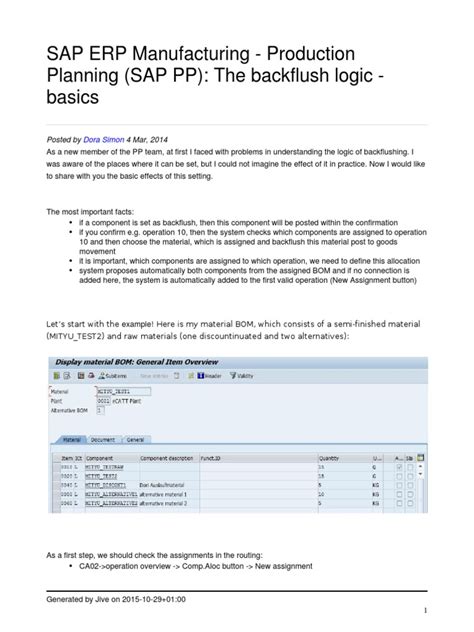 Backflush Logic Basics Pdf Computing Computing And Information