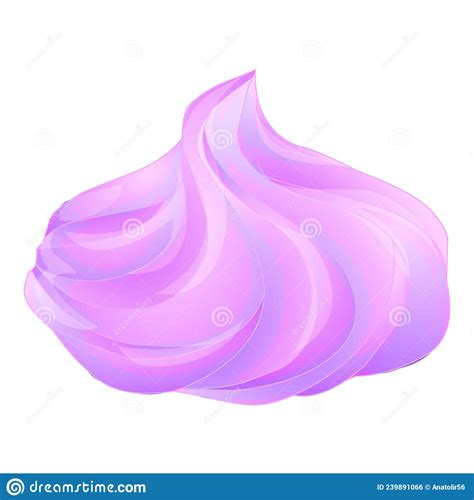 Creme Meringue Icon Cartoon Vector Cream Cake Stock Vector