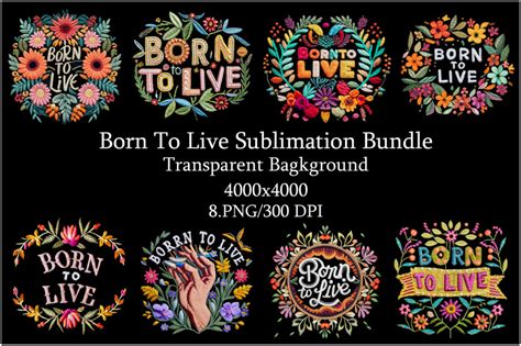 Born To Live Sublimation Bundle By Jasim TheHungryJPEG