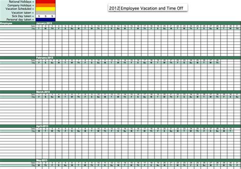 2012 Employee Attendance Tracker