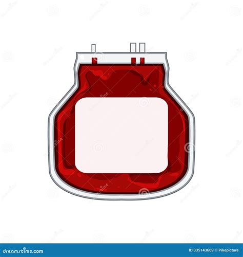 Donation Blood Donor Bag Cartoon Vector Illustration Stock Illustration