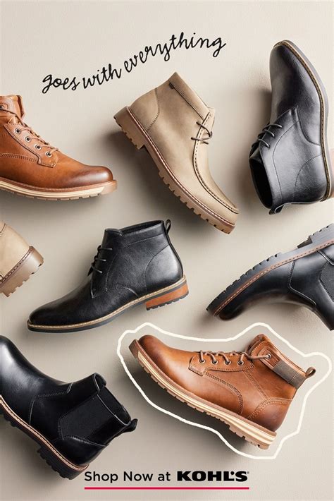 Shop Trendy Mens Fashion At Kohls Shoes Fashion Photography Shoes Photography Mens Fall Boots