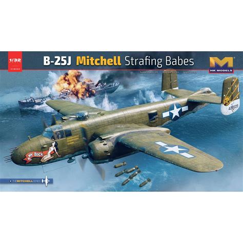 HK Models B-25J Mitchell Strafing Babes Military Aircraft Model Kit ...