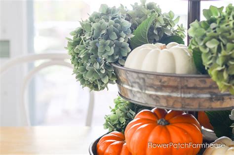 Hydrangeas and Pumpkins for Fall - Flower Patch Farmhouse