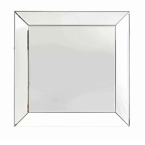 Gorizia Square Leaner Bevelled Wall Mirror In Silver Furniture In Fashion