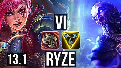 VI Vs RYZE MID 2 7M Mastery 6 1 8 1500 Games KR Diamond 13 1