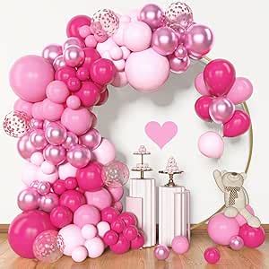 Amazon Amandir Pcs Pink Balloon Garland Arch Kit Different