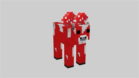 3D model Minecraft Mushroom Cow VR / AR / low-poly | CGTrader