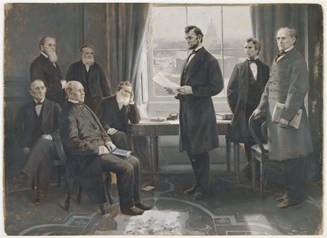 Lincoln Reading the Emancipation Proclamation to his Cabinet | Museum ...