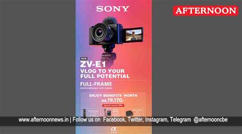 Sony Introduces Interchangeable Lens Vlog Camera ZV E1 Afternoonnews