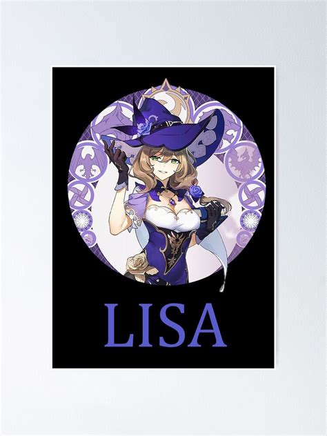 Genshin Impact Lisa Electro Rose Witch Character Poster For Sale By