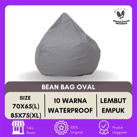 Jual BEAN BAG OVAL TASLAN PLUS ISI BEANBAG STYROFOAM TERMURAH