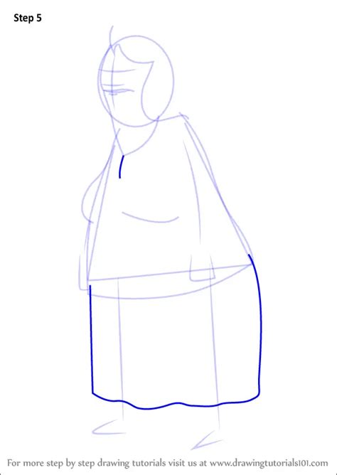 Step By Step How To Draw Gloria From Bobs Burgers