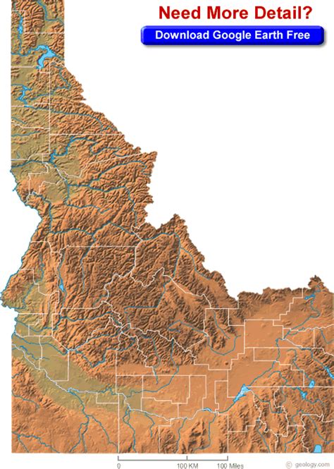 Idaho Map And Idaho Satellite Images