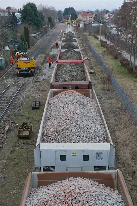 Gleiserneuerung Im Bahnhof Von Langenargen Blick Von Der