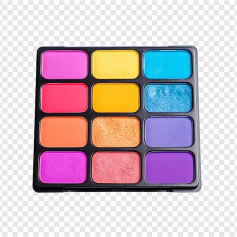 Paleta De Sombras De Ojos De Ne N En Colores Vibrantes Aislados Sobre