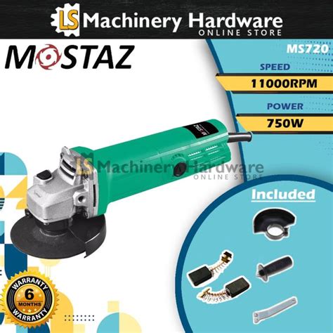 MOSTAZ 4 108mm 720Watt Angle Grinder MS720 With Handle 6 Months