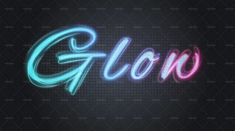 Glow Script Text Effect Graphics Motion Array