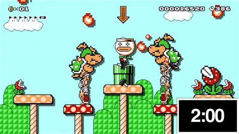 Super Mario Maker Nwc 2015 Levels Speedrun Challenge Youtube