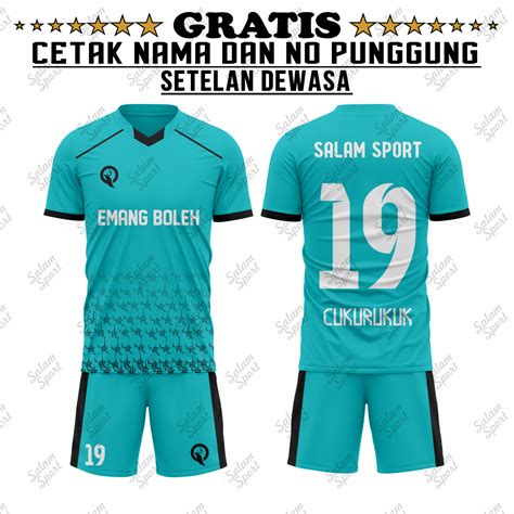 Jual Free Sablon Nama Dan Nomor Setelan Baju Bola Jersey Futsal