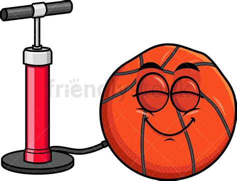 Pump Inflating Basketball Emoji Cartoon Clipart Vector - FriendlyStock