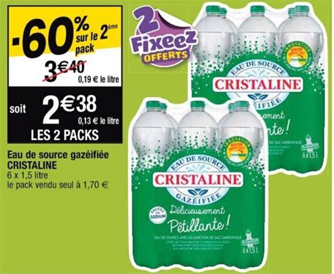 Promo Cristaline Eau De Source Gaz Ifi E Chez Cora