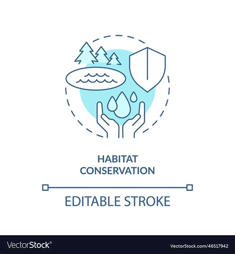 Habitat Conservation Turquoise Concept Icon Vector Image