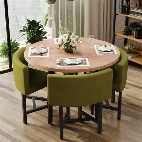 Free Shipping On Round Wooden Seater Dining Table Set Yellow