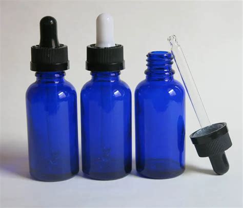 Wholesale 100pcs 30ml Glass Dropper Bottle Blue Liquid Glass Bottle