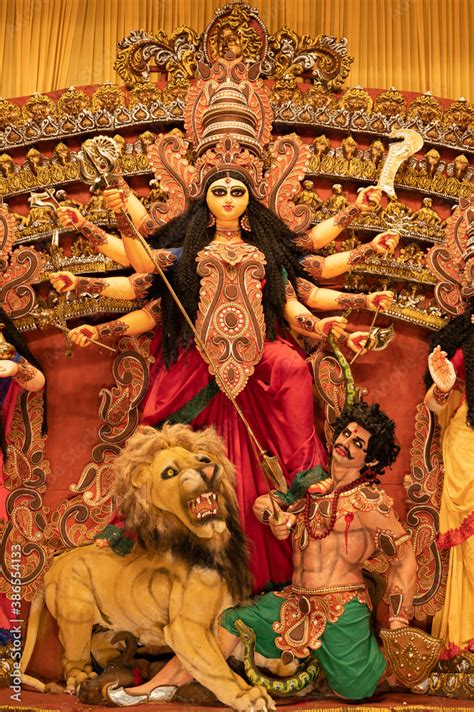 Durga Puja Festival In Kolkata West Bengal Goddess Durga Idol