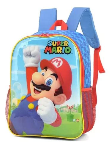 Mochila Escolar De Costas Super Mario Bros Nintendo Original