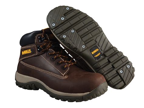 Workwear Footwear Safety Boots Toecap And Midsole Dewalt Hammer Non Metallic Brown