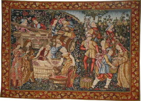 Vendanges Tapestry The Tapestry House Jacquard Woven Tapestries