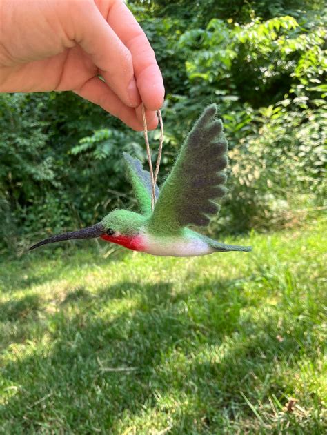 Needle Felted Hummingbird Made To Order Bird Mini Gift Plush Toy Tiny