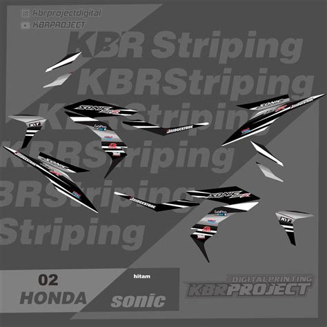 Jual Cod Stiker Motor Sonic Sticker Striping List Motor Honda Sonic