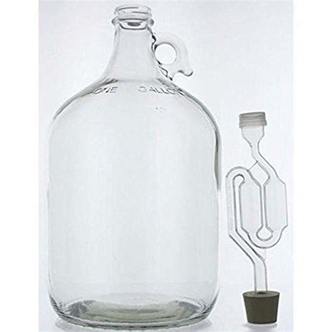 Getuscart Glass Wine Fermenter Includes Airlock Gallon Capacity