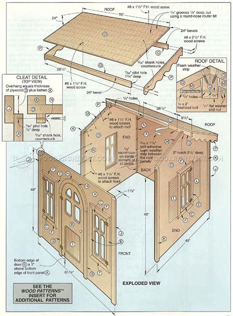 #201 Kids Playhouse Plans • WoodArchivist