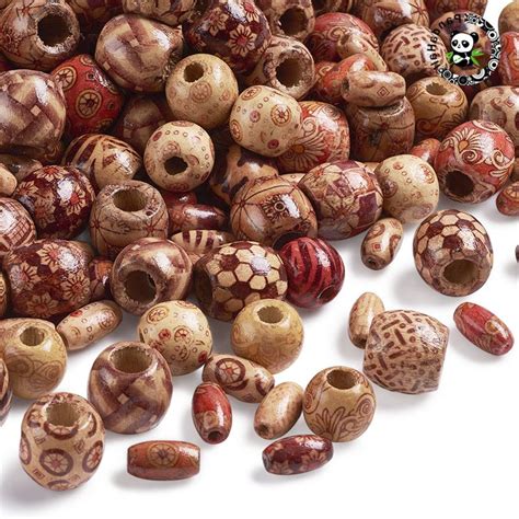 Pandahall Pcs Natural Wooden Beads For Jewelry Making Big Hole Wood