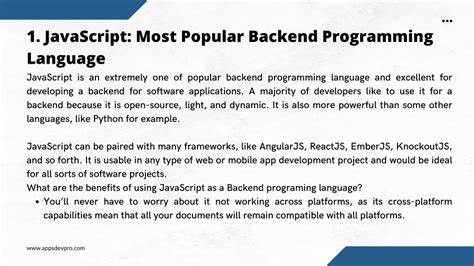 PPT Top Backend Programming Languages For Android Apps PowerPoint