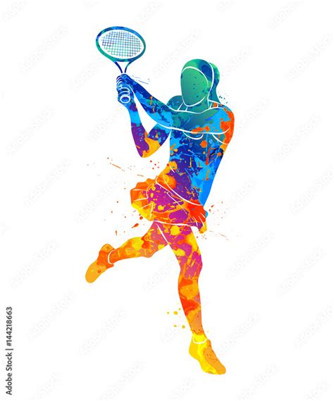 Photo & Art Print tennis player, silhouette