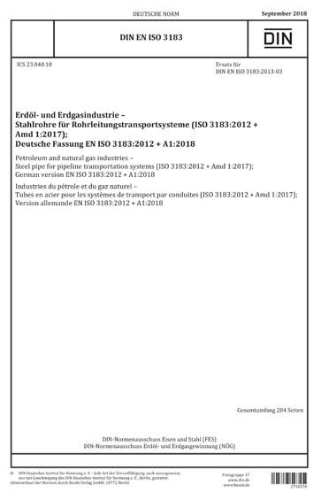 Din En Iso De Erd L Und Erdgasindustrie Stahlrohre F R